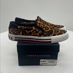 Tommy Hilfiger Animal Print Slip-On Shoes